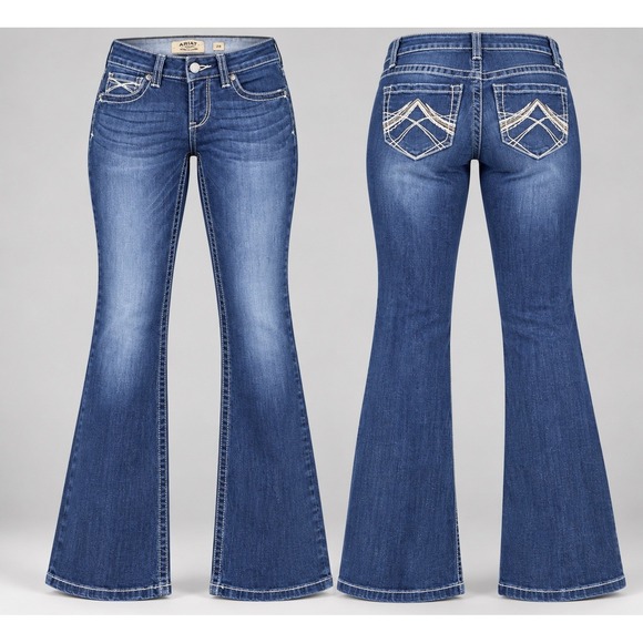 Ariat Denim - Ariat REAL low Rise Boot Jeans Women's 25sx29 stretch flare y2k cowboy